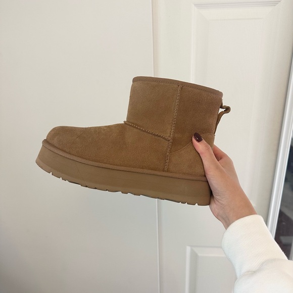 Uggs kids classic mini platform chestnut - Picture 4 of 7
